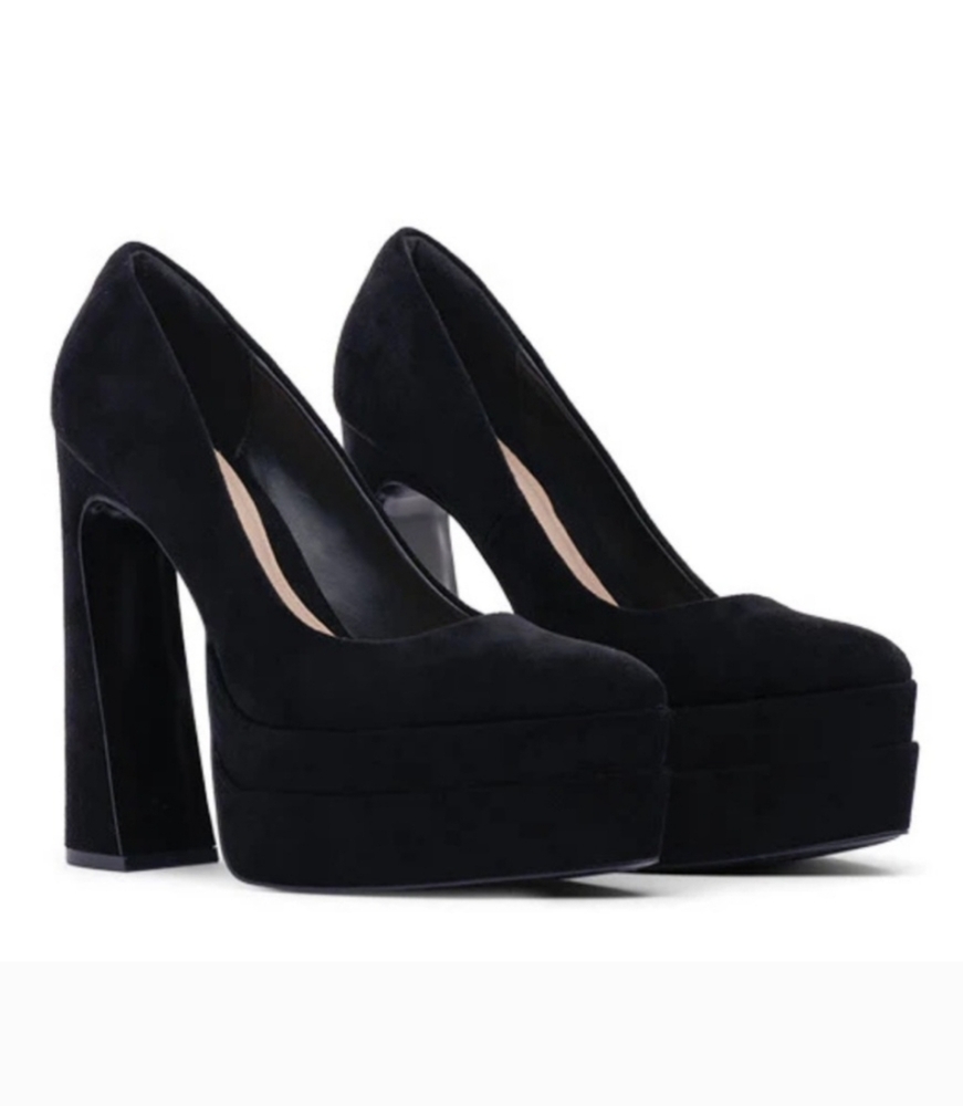 Elegant Black Women's Platform Heels